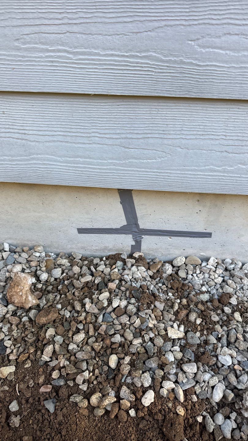 Exterior foundation wall crack repair